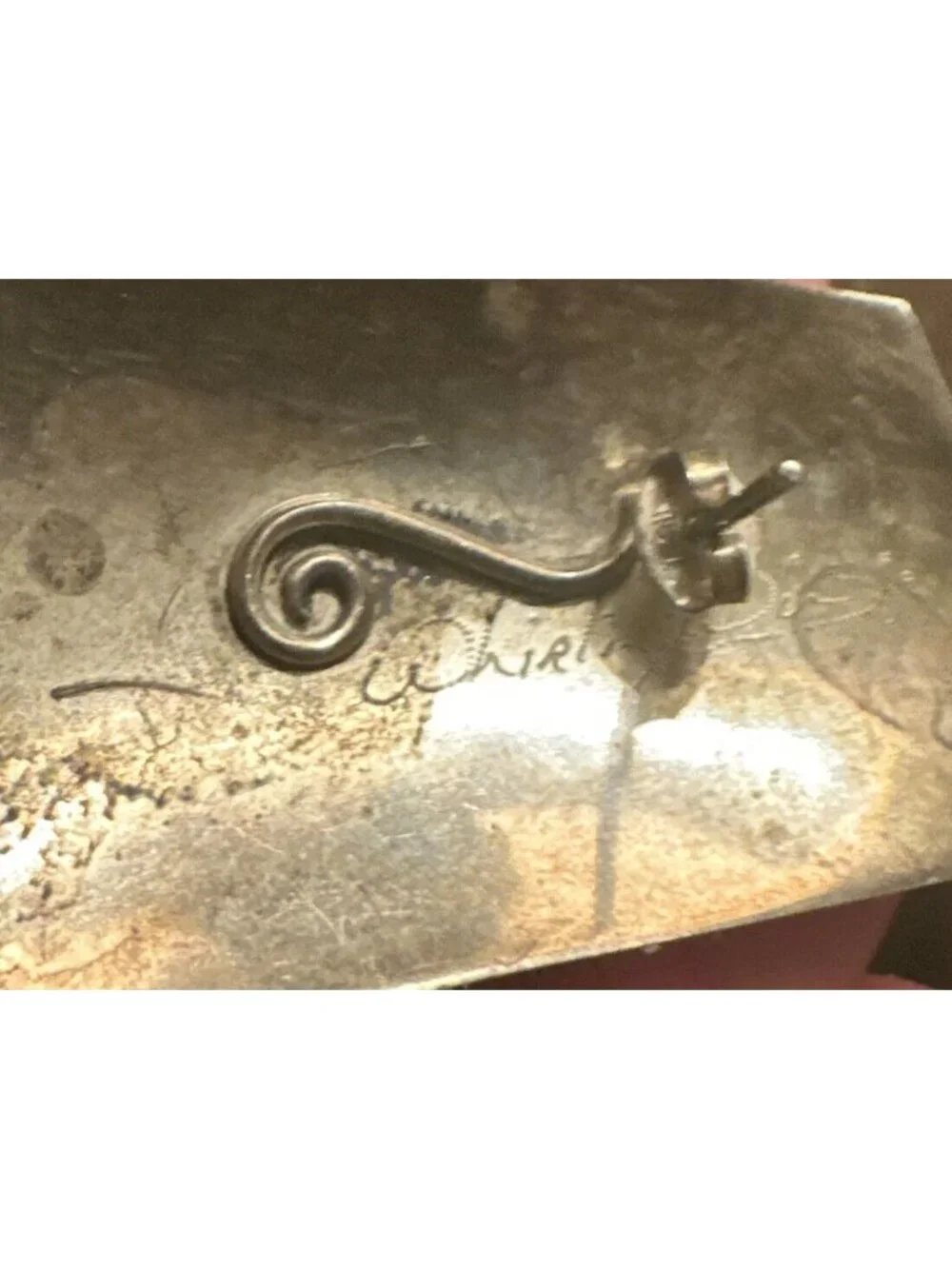 Navajo Ray Morton “Whirling Wind” Earrings Sterling Silver Kokopelli Dancer